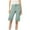 Mint Green, variant on CheerKidz Shorts for Women Straight Linen Knee Length Summer Casual Long Shorts Loose High Waisted Drawstring Short Pants with Pockets(Beige,L)