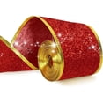 thumbnail image 1 of BEMS-1 rollo de cinta decorativa para árbol de Navidad roja y dorada de 10 yardas,, 1 of 5
