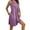 Purple, variant on Edvintorg Summer Dress For Women Nightgown With Pockets Sleep Shirts Sleeveless Sleepwear Pleated Front Nightshirt Round Neck Nightdress On Clearance