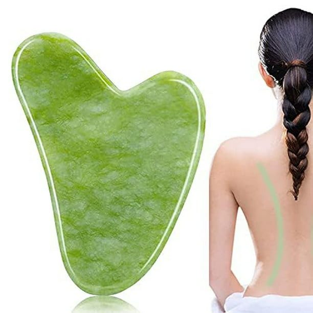 Fiudx Gua Sha de Cuarzo Rosa, Herramienta Facial Piedra Natural, Raspador Corporal para Aliviar El Estrés, Tabla Curativa con Patrón Único, Ideal para Rostro, Cuello y Cuerpo, Ideal para Entusiastas