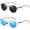 Black+blue, variant on 2 pack Classic Aviator Sunglasses for Men Women Driving Sun glasses Polarized Lens UV Blocking Metal frame-USA