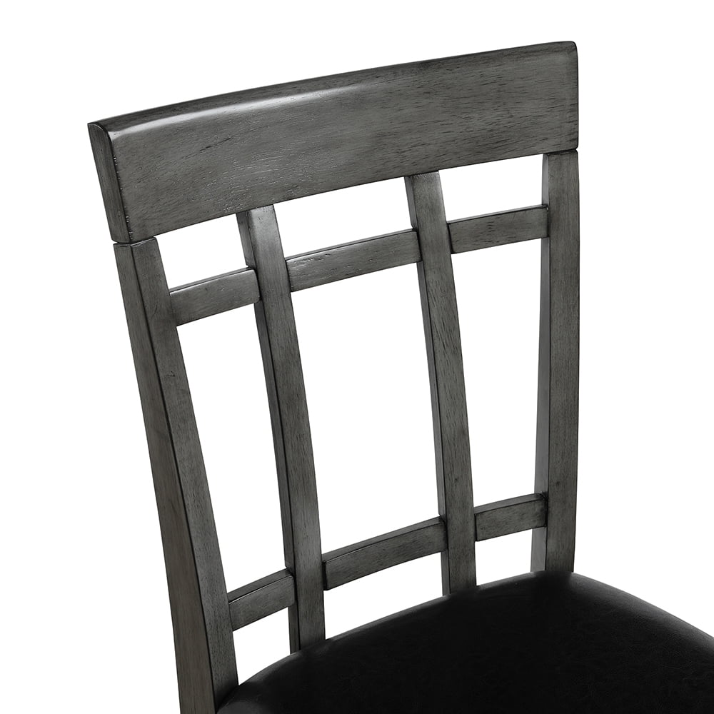 Kepooman 5 Pieces Vintage Counter-Height Dining Table Set, Antique Graywash Kepooman 5 Pieces Vintage Counter-Height Dining Table Set, Antique Graywash