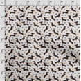 thumbnail image 3 of Soimoi Dog Printed, Cotton Fleece, Fabric by The Yard Sewing DIY Stretch Fabric 56 Inches Wide, WarmFabric for Hats, Coats, Gloves, Blankets, Black With White, 3 of 5