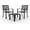 black, variant on JoanKaren 3 Piece Patio Bistro Set,Waterproof Stackable Square Table & Chair Patio Furniture,Black