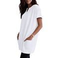 thumbnail image 5 of Duoif Womens Tops Women'S Casual V Neck Short Sleeve Dress Loose Fit T Shirt Dress with Pockets White XXL, 5 of 9
