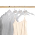 thumbnail image 2 of Ofertas Únicas 4 Pcs Percha de Armario Ligera Gancho Plano Percha de Ropa Blanco Tono Dorado, 2 of 5