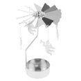 thumbnail image 2 of 1xMetal Xmas Rotating Tea Light Candle Holder Center Decor-Angle, 2 of 8