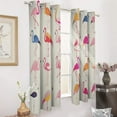 thumbnail image 2 of Blackout Curtains for Bedroom Flamingo Full Room Darkening Grommet Curtains for Living Room,Thermal Insulated Ombre Drapes, 2 of 7