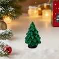 thumbnail image 5 of Glow in The Dark Christmas Tree Ornaments, Mini Colorful Resin Decorative Trees for DIY Crafts, Night Time Festive Decor(Army Green), 5 of 6