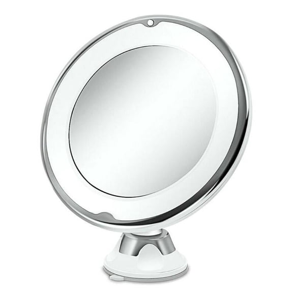 Fogless Suction Cup Mirror Shower Shave Make Up Fog Free Mirror With LED Light