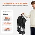 thumbnail image 2 of Chariot Pliant de 94 L, Chariot Utilitaire de Camping Extérieur Pliable et Léger de 10,25 Lb pour Jardin, Plage, Magasinage et Épicerie (Petit Format 29 Pouces L x 16,7 Pouces L x 35,4 Pouces H, Noir), 2 of 8