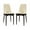 Beige+Black_2 Pack, variant on Tcbosik Dining Chairs Set of 4, Modern PU Leather Kitchen Chair, Padded Armless Chair for Living Room, Beige Black