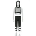 thumbnail image 7 of YONGHS Kids Girls Hip Hop Jazz Dance Outfits Athletic Gym Fitness Sportswear Gymnastics Suit White 8, 7 of 7