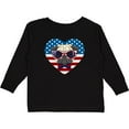 thumbnail image 3 of Inktastic Pug Dog Patriotic US Flag Heart Boys or Girls Long Sleeve Toddler T-Shirt, 3 of 5