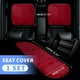 thumbnail image 2 of Juego de Fundas para Asientos de Coche Universal, Cojín para Asiento de Coche para Asientos Delanteros y Traseros, Alfombrilla de Lana de Oveja, Rojo Vino, 1 Juego, 2 of 7