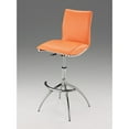 thumbnail image 4 of Contemporary Faux Leather Adjustable Bar Stool in Gray (Set of 2), 4 of 5