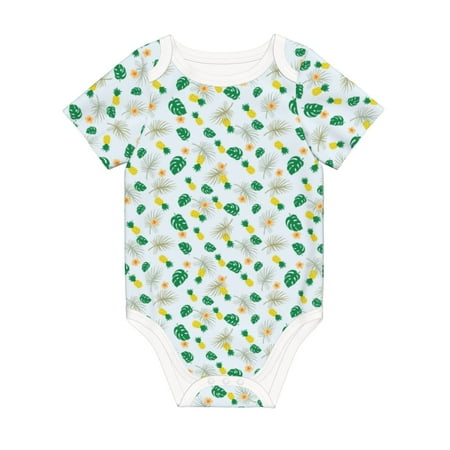 

Matuu Pineapple for Baby Short-Sleeve Bodysuit Soft Cotton Comfortable and Breathable Perfect for Newborns and Infants