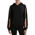 thumbnail image 4 of Yfalhf Long Sleeve Zip Up Jackets for Women Y2K Hoodie | Full Zip Hoodie, Hooded Jacket Women, Jackets for Women Casual, Color Sweatshirts Pullover Top with Arm Zipper Black 2XL, 4 of 5