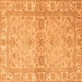 thumbnail image 1 of Ahgly Company Indoor Square Abstract Orange Modern Area Rugs, 4' Square, 1 of 4