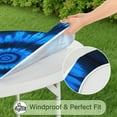 thumbnail image 5 of Blue Tie Dye Spiral Pattern Round Fitted Tablecloth with Elastic Edge,Dining Table Cover Waterproof,Outdoor Round Tablecloth for Camping,Dining,Indoor and Outdoor, 5 of 7