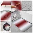 thumbnail image 6 of Red Grey White Bath Mat 3 Piece Bathroom Rug Set, Farmhouse Ombre Color Modern Simple Non Slip Bath Rug Contour Mat and Toilet Lid Cover, Absorbent Shower Mats Soft Bath Rugs and Mats Sets, 6 of 8