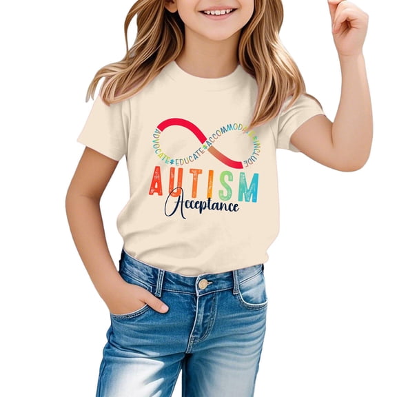 Boys T Shirts Crew Neck Graphic Print Short Sleeve Shirt Tops for Daily Wear Boys' Tops Tees Shirts Beige 1 Years-2 Years