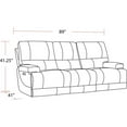 thumbnail image 7 of Pemberly Row Coffee Brown Leather Power Reclining Cordless Sofa, 7 of 7