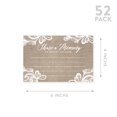 thumbnail image 5 of Koyal Wholesale Share a Memory Cards, Rustic Burlap Lace Cards for Wedding, Life Memories, 4" x 6", 52-Pk, 5 of 5