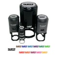 thumbnail image 1 of Family Fun Text Self-Inking Rubber Stamp Ink Stamper - Lime Green Ink - Mini 1/2 Inch, 1 of 7