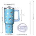 thumbnail image 2 of OBREWU Kirky Hasky Dalmatian Tumbler with Handle and Lid,Kirky Hasky Dalmatian 40oz Double Wall Vacuum Insulated Tumbler,Cups Gift for Women and Men, 2 of 7