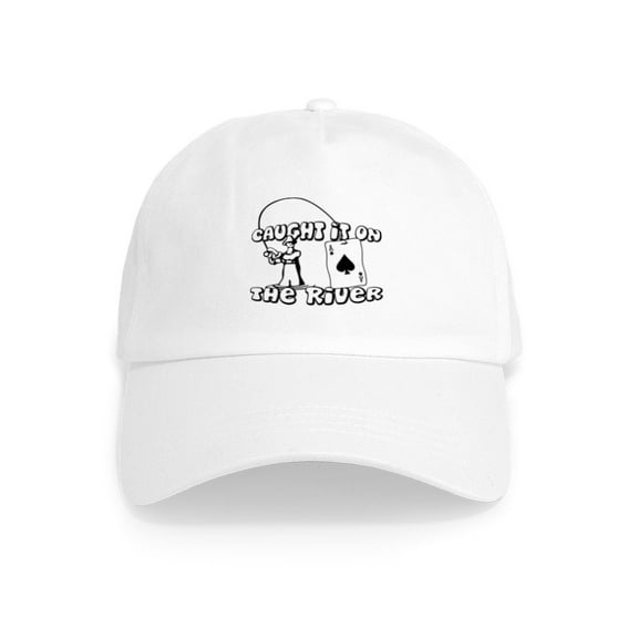 CafePress - Caught It On The River Cap - Adjustable 100% Brushed Unisex Casual Cotton Baseball Cap, Beige, 1