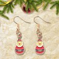 thumbnail image 2 of BNNG Candy Cane Earrings Womens Christmas Earrings Pendant Earrings Christmas Santa Claus Elk Snowman Holiday Jewelry Set, Ideal Gift Retro Chritmas Earrings Christmas Drop Earrings, 2 of 2