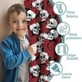 thumbnail image 3 of Blackout Kids Curtains,Red Skull Rose Pattern Childrens Insulated Curtains Set Of 2,Bedroom Essentials,Toddler Room Decor 52"x63", 3 of 5
