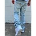 thumbnail image 6 of Reppunk Men's Vintage Light Wash Stacked Flare Bootcut Jeans, Loose Straight Stacked Denim Trousers, Business Casual Versatile Office Daily Commute Pants, 6 of 7