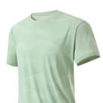 thumbnail image 4 of LEKWK Cooling Shirts for Men Short Sleeve Crew Neck Geometric Texture Athletic Tee Qick Dry Breathable Mesh Shirt Workout Running Tops Mint Green L, 4 of 5