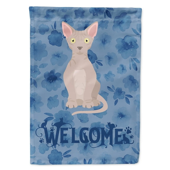 Carolines Treasures CK5042CHF Minskin Cat Welcome Flag Canvas House Size Large multicolor