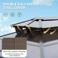 thumbnail image 5 of Dateyes 8'x 5'Grill Gazebo, Hardtop Gazebo for Outdoor BBQ, Polycarbonate Double Roof Canopy with Shelves for Patio Backyard, 5 of 8