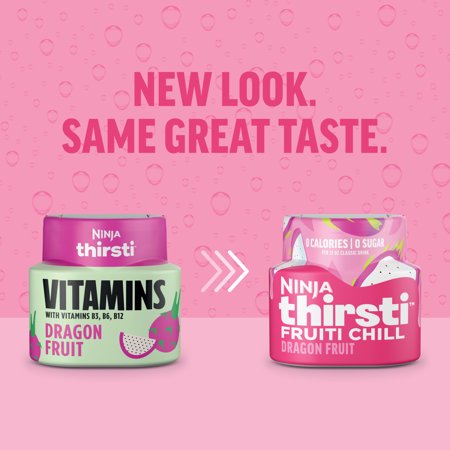 NINJA THIRSTI FRUITI CHILL DRAGON FRUIT FLAVORED LIQUID WATER DROPS, 1 FLAVOR POD, WCFDGFT61