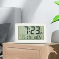 thumbnail image 2 of Reloj digital, relojes de escritorio Hora Semana Fecha Temperatura Humedad Pantalla grande Blanco, 2 of 7
