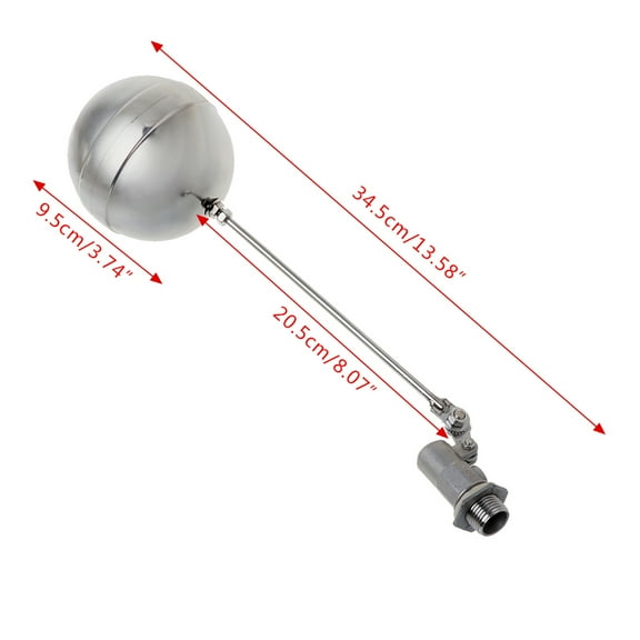 Control Balanced Float Ball for DN15 Male Thread Water for Tank Ball Stainless Steel Float for for Wate