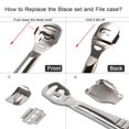 thumbnail image 4 of 12 Pieces in Total, 1 Callus Shaver Sets Include 10 Replacement Slices 1 Callus Shavers and 1 Foot File Heads Foot Care Tools Hard Skin Remover for Hand Feet, 4 of 5