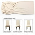 thumbnail image 4 of Funda protectora para silla de comedor corta, extraíble y lavable, elástica, súper ajustada, funda de asiento para Hotel, comedor, ceremonia, etc., 4 of 7