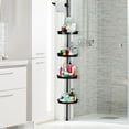 thumbnail image 7 of BENESKY Rust-Resistant Corner Shower Caddy for Bathroom, 4 Adjustable Shelves with Tension Pole, for Bath and Shower Storage, up to 123 Inch, Black, 7 of 7