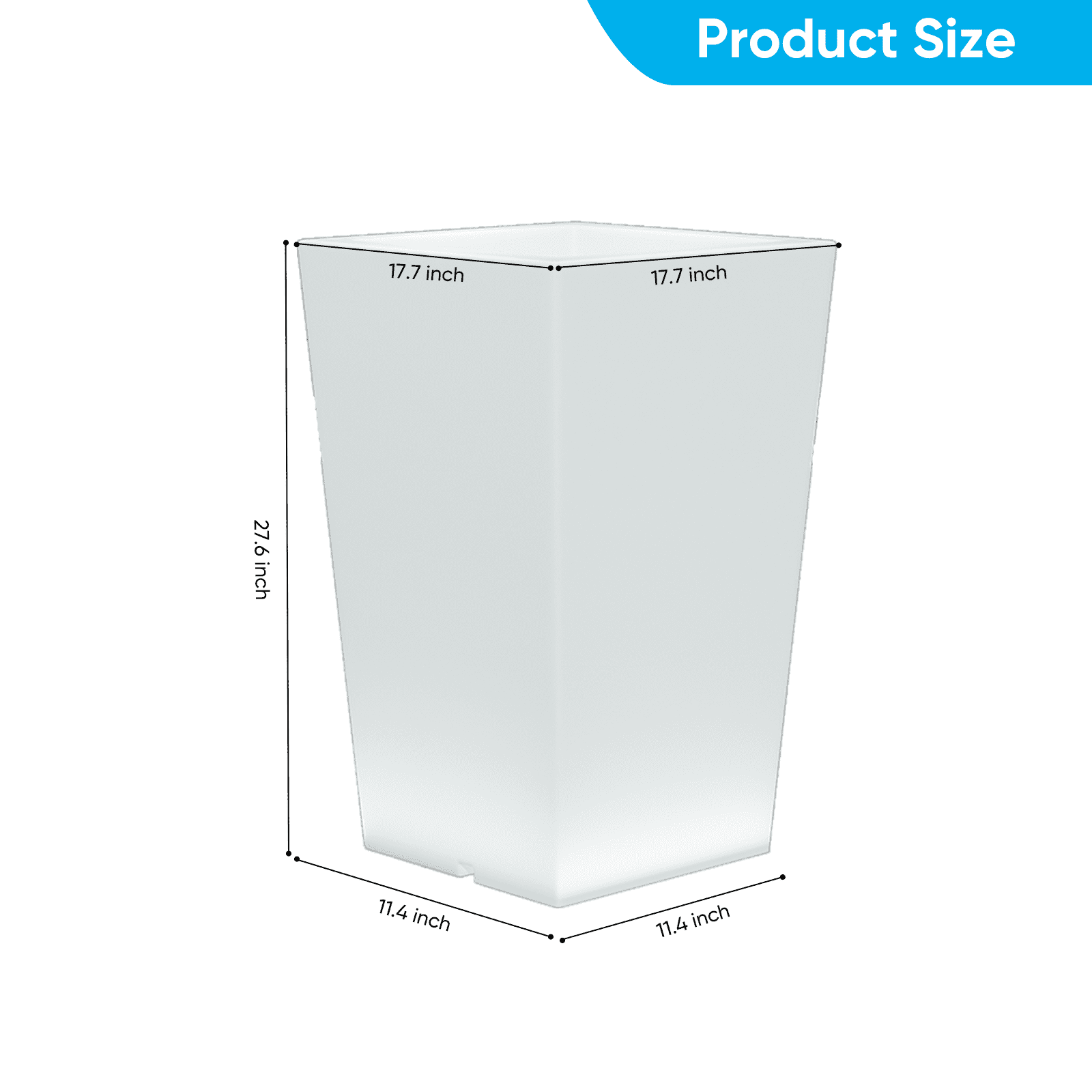 BALUS 28" LED Outdoor Tall Planter with Remote Control, Large RGB Ice Bucket ,Waterproof Rechargeable Lighted Flower Pot for Home Decor, Garden, Party, Wedding, Gifts