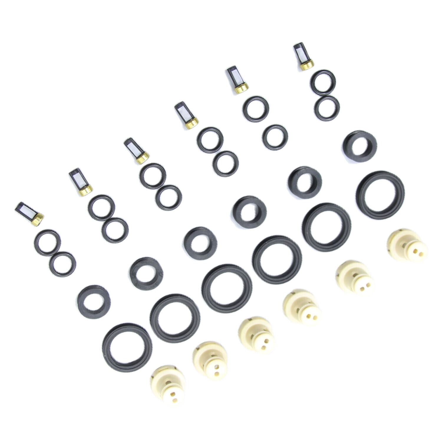 Fuel Injector Rebuild kit orings Seals Filters Caps for Toyota 3.4 V6
