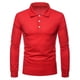 thumbnail image 1 of pstuiky camisa de manga larga para hombre, Camisa de manga larga con botones y cuello alto para hombre, color liso salir tops l, 1 of 8