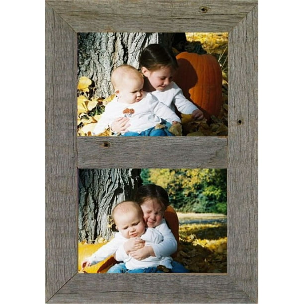 Multi Panel Collage Picture Frame 2 Opening 5X7 Reclaimed Barn Wood