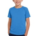 thumbnail image 2 of HAOTAGS Athletic Shirts for Boys(3-12) Casual Short Sleeve Quick-Dry Breathable Sport T-shirts Round Neck Lightweight & Comfortable Tee for Kids Blue Size 5-6Years, 2 of 9