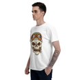 thumbnail image 7 of Motorcycle Skull T-Shirt for Men Cotton 100% Summer Tops Women Fashion Casual Short Sleeves Round Collar Short-Sleeve Couple Top Tees, 7 of 7