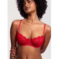 thumbnail image 4 of Sostén DOBREVA Talla Grande con Encaje Push Up Transparente 34A Rojo, 4 of 4